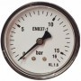 Manómetro Ø60mm horizontal 1/4" 0 a 16bar