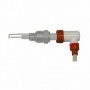 Conector pipeta acodado para electrodo quemador Ø6.35mm
