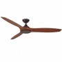 Ventilador de techo bronce antiguo 3 aspas con mando MARTEC NEW PORT Ø152cm