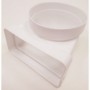 Cambio seccion 90º 60x120mm a Ø100mm PVC BLANCO