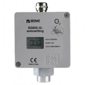 Detector autónomo para oxígeno. De 0÷25% v/v. IP66 BEINAT SG850o2
