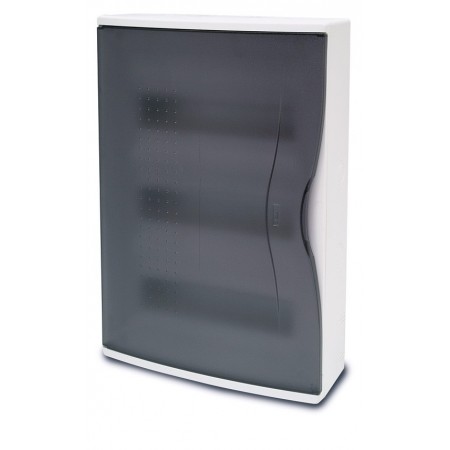 Caja distribución eléctrica de superficie puerta transparente 36 módulos VOLTIMERC NV IP40