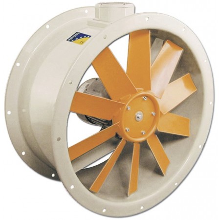 Ventilador helicoidal tubular SODECA HEPT-50-6T/H-I Ø500mm dirección aire motor-hélice