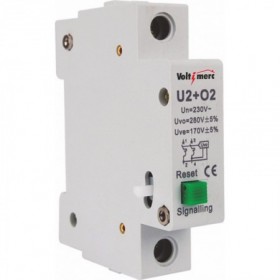Protector sobretensión permanente monofásico para interruptor automático VOLTIMERC U2+O2