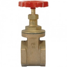 Válvula compuerta bronce-latón cierre metal 1-1/4"