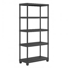 Estantería modular de resina con 5 baldas MERCATOOLS 25kg 173.5x60x30mm