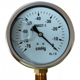 Vacuómetro glicerina Ø100mm vertical 1/2" -1 a 0 bar
