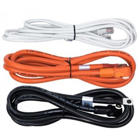 Kit cables UPOWER batería a inversor 1 positivo y 1 negativo