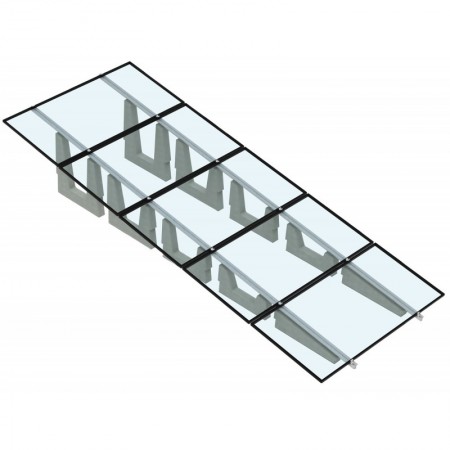 Estructura hormigón MUNDOCLIMA SOLAR Inicial/Final Vela 10º B horizontal 34kg cubierta plana