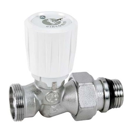Válvula radiador Giacomini termostatizable recta flujo invertido 1/2"x18 R432C