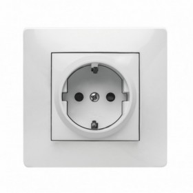 Base enchufe empotrar schuko blanco VOLTIMERC TT 16A 250VAC