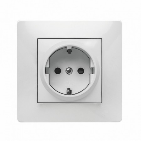 Base enchufe empotrar schuko blanco VOLTIMERC TT 16A 250VAC