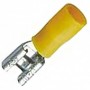 Caja 100 uds Terminales faston hembra aislado amarillo VOLTIMERC FDD sección 4 a 6mm²
