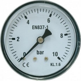 Manómetro Ø60mm horizontal 1/4" 0 a 4bar