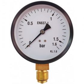 Manómetro Ø100mm vertical 1/2" 0 a 1.6bar