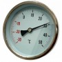 Termómetro bimetalico Ø100mm horizontal con vaina 1/2"x50mm -30 a 50ºC