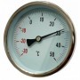 Termómetro bimetalico Ø100mm horizontal con vaina 1/2"x50mm -30 a 50ºC