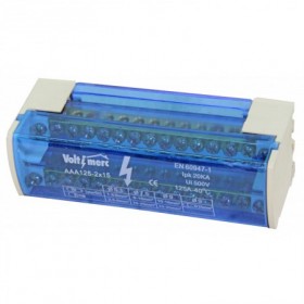 Repartidor eléctrico 125A 2 polos 15 conectores VOLTIMERC