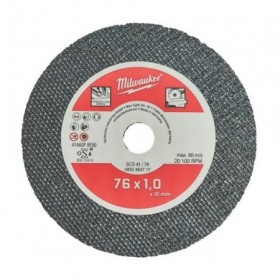 Pack 5 discos corte abrasivo MILWAUKEE Ø76mm