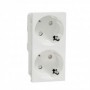 Base enchufe doble schuko V&D blanca SCHNEIDER NEW UNICA