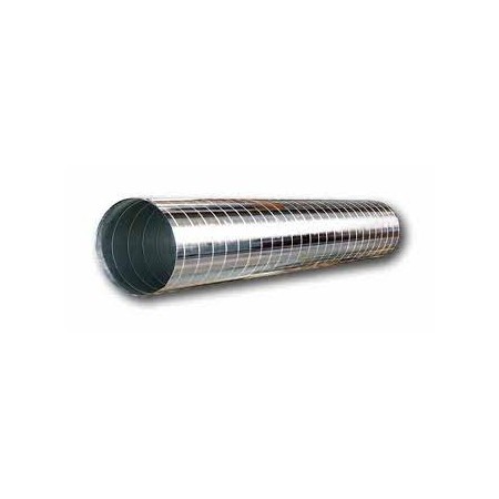 Metro tubo inox. AISI304 mate Ø125mm helicoidal MERCATUB Hembra-Hembra