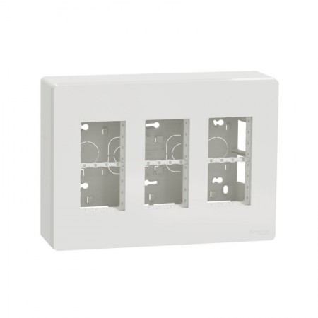 Puesto de trabajo V&D 3 columnas superficie SCHNEIDER NEW UNICA