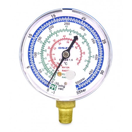 Manómetro de baja azul WK-6813 para R22. R134a. RR404A. R407C y R410A