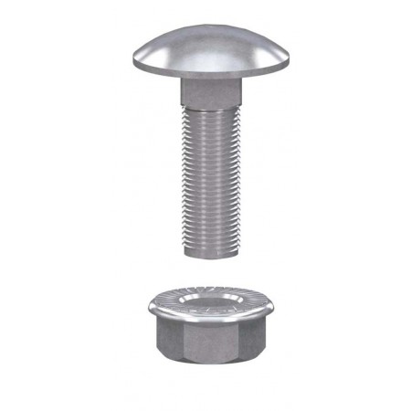 Tornillo y tuerca en acero zincado Z3 INTERFLEX para bandeja portacables VIAFIL y VIATEC