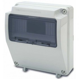 Caja eléctrica industrial ciega 9 módulos con puerta transparente IP65 245x215x155mm FAMATEL CBOX-M9