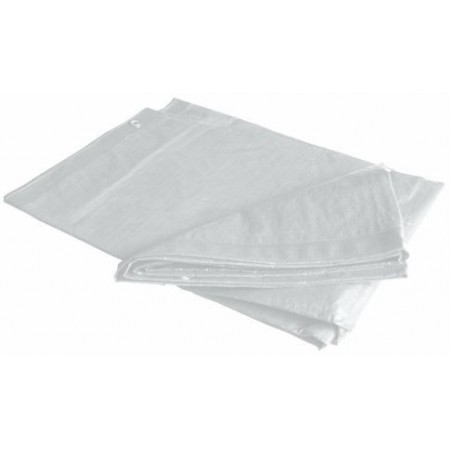 Lona de protección de polietileno blanco con remaches MERCATOOLS 6x10m
