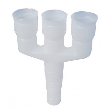 Te triple tubo corrugado Ø20. Ø18