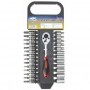 Set 27 uds Llave de carraca y vasos 1/4" con colgador MERCATOOLS