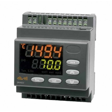 TERMOSTATO DIGITAL ELIWELL CARRIN DIN DR 4022 NTC/PTC/PT1000 100-240V