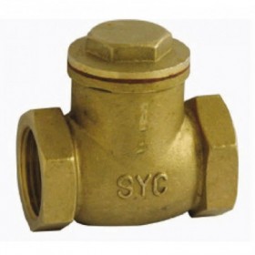 Válvula retención clapeta latón cierre metal 1/2"