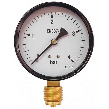 Manómetro Ø80mm vertical 1/2" 0 a 4bar