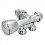 Valvula radiador Giacomini monotubo termostatizable escuadra izquierda cromada 1/2"x16  T357M1