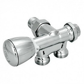 Valvula radiador Giacomini monotubo termostatizable escuadra izquierda cromada 1/2"x16  T357M1