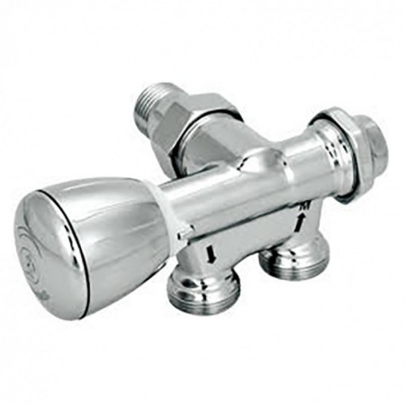 Valvula radiador Giacomini monotubo termostatizable escuadra izquierda cromada 1/2"x16  T357M1