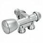 Valvula radiador Giacomini monotubo termostatizable escuadra izquierda cromada 1/2"x16  T357M1
