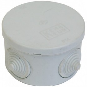 Caja eléctrica empalmes estanca de superficie con conos IP54 VOLTIMERC Ø80x45mm