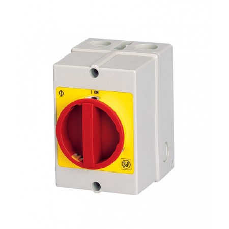 Interruptor rotativo S& PARO/MARCHA 8P 20A para motores 2 velocidades