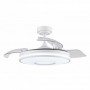 Ventilador de techo blanco 3 aspas desplegables con luz y mando FABRILAMP DANI Ø108cm