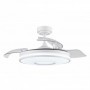Ventilador de techo blanco 3 aspas desplegables con luz y mando FABRILAMP DANI Ø108cm