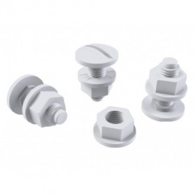 Kit 100uds Tornillos y tuercas PVC M8x22mm
