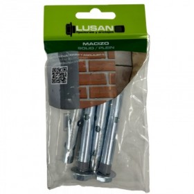 Blíster 4 uds Taco metálico anclaje hormigón espirro ESCOFIX BFT10L con tornillo y arandela M8x80mm