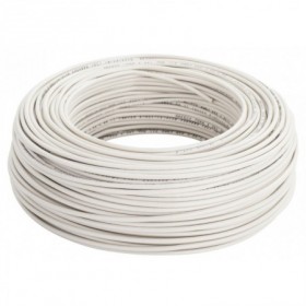 Rollo 100m manguera cable eléctrico blanca CPR VOLTIMERC H05VV-F 2 x 2.5