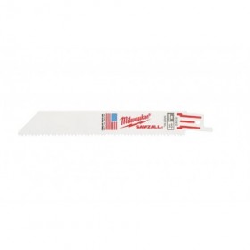 Pack 5 hojas sierra universales MILWAUKEE longitud 150mm 10 tpi