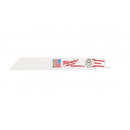 Pack 5 hojas sierra universales MILWAUKEE longitud 150mm 10 tpi