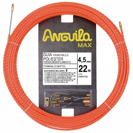 Rollo 22m guía pasacables POLIESTER MONOFILAMENTO ANGUILA MAX Ø4.5mm