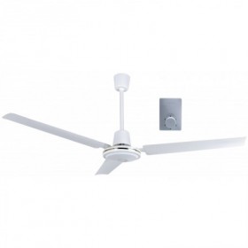 Ventilador de techo blanco 3 aspas con mando de pared MUNDOFAN CF Ø90cm